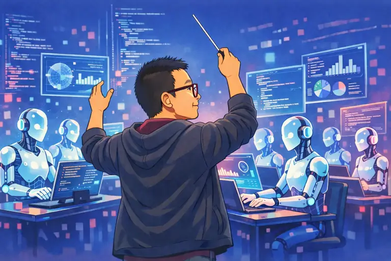 Cover for From Writing Code to Orchestrating Agents